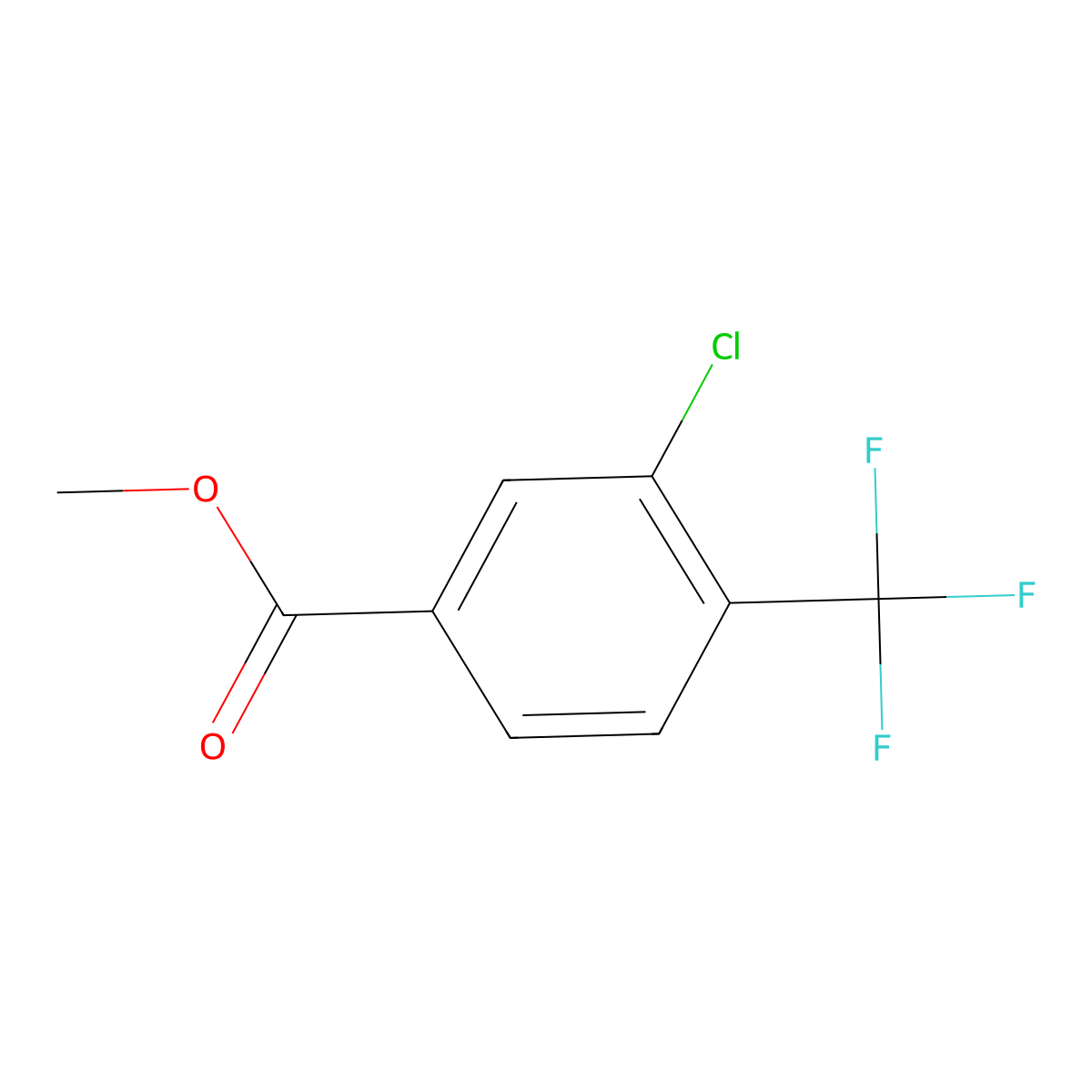 Methyl 3-chloro-4-(trifluoromethyl)benzoate molecular structure, CAS 1214345-68-2