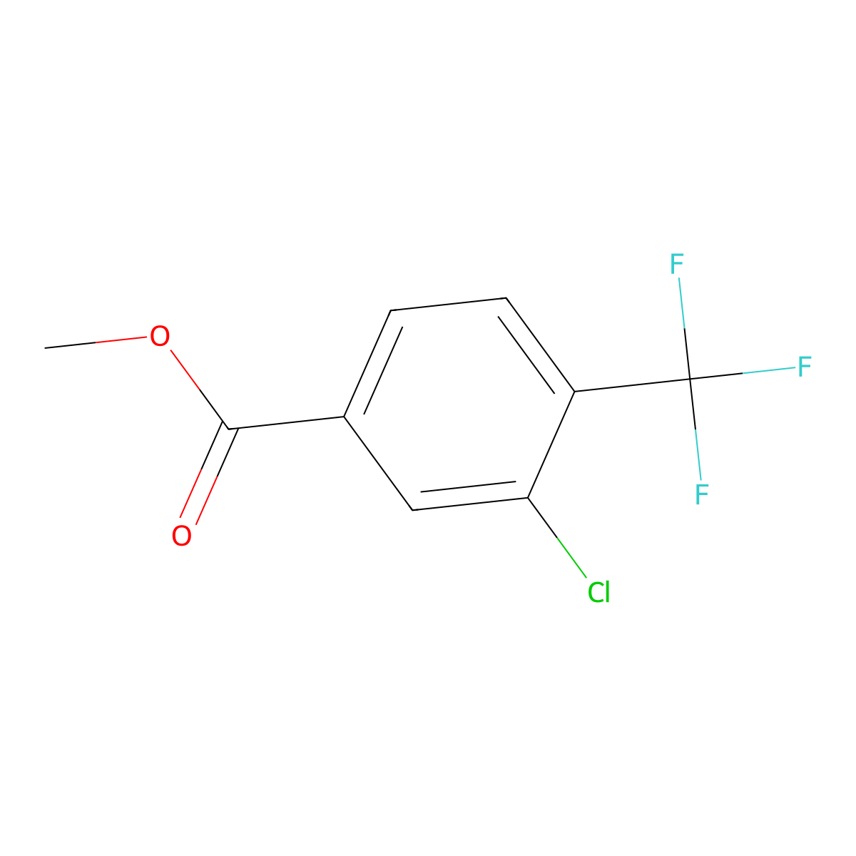 Methyl 3-chloro-4-(trifluoromethyl)benzoate molecular structure, CAS 1214345-68-2