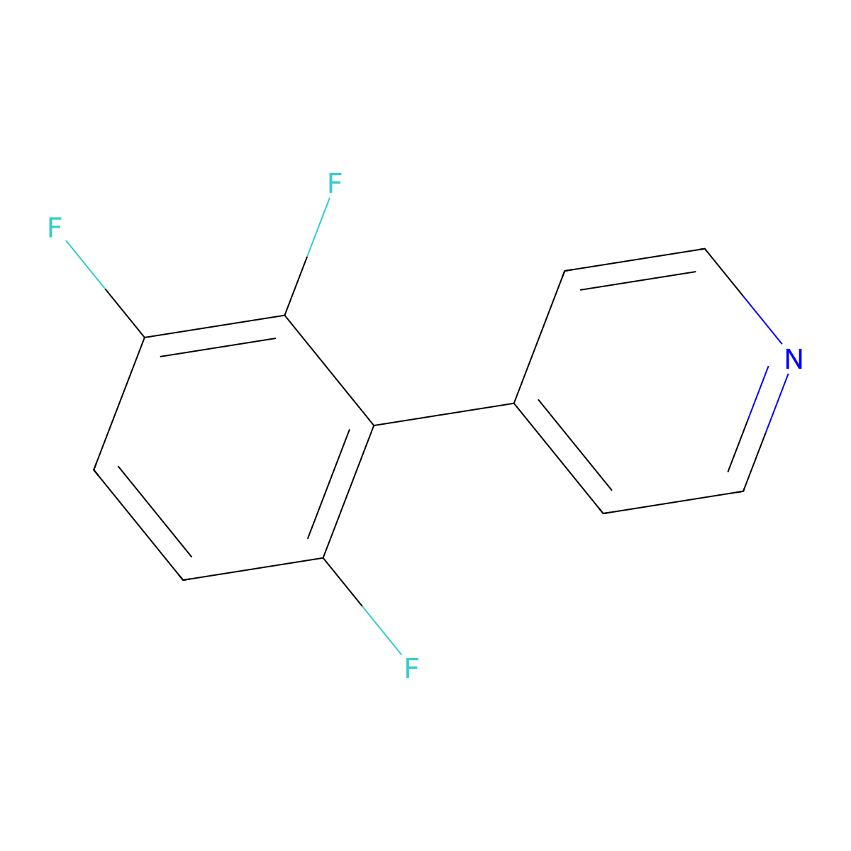 4-(2,3,6-Trifluorophenyl)pyridine molecular structure, CAS 1214345-74-0