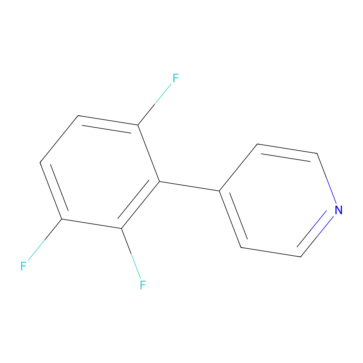 4-(2,3,6-Trifluorophenyl)pyridine molecular structure, CAS 1214345-74-0