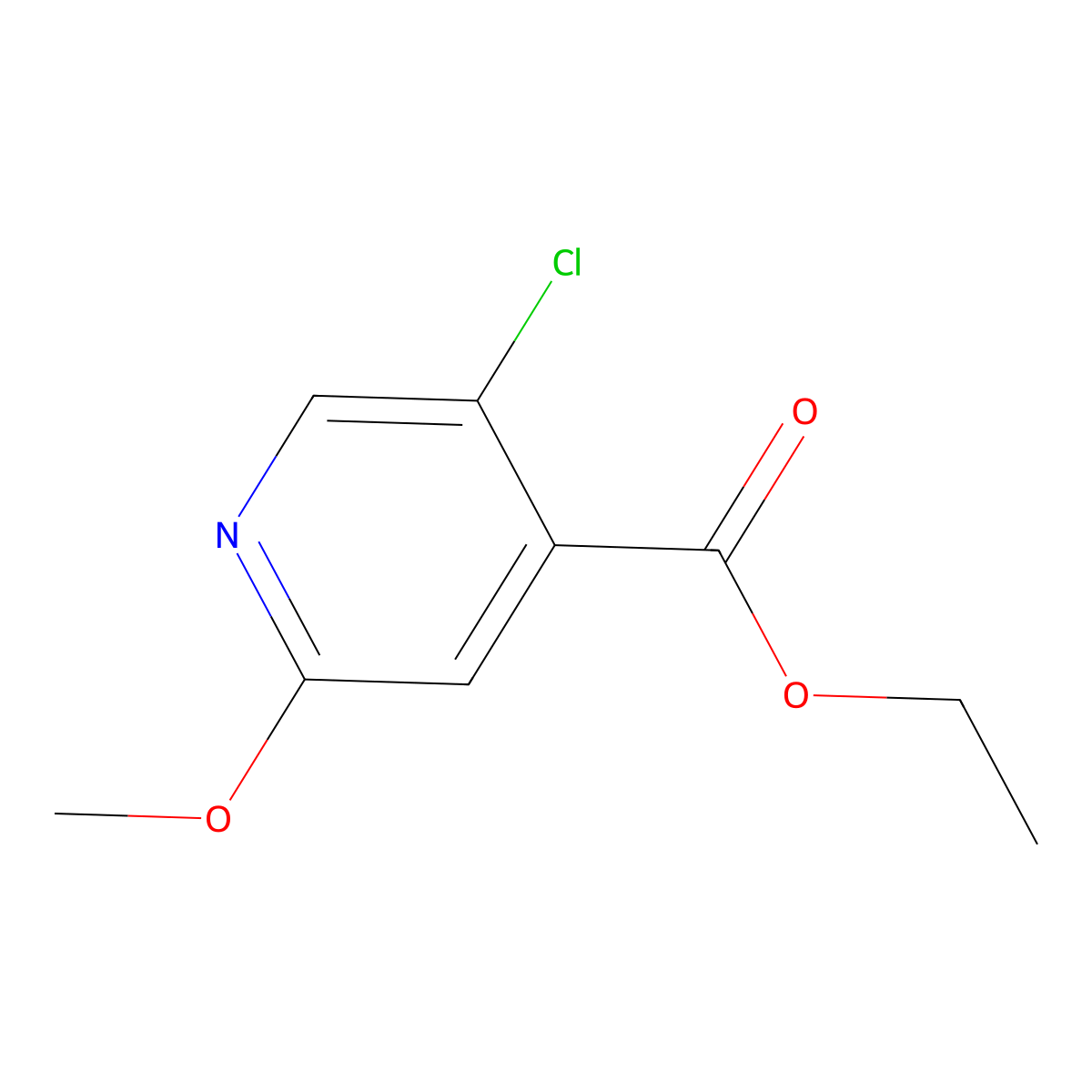 Ethyl 5-chloro-2-methoxypyridine-4-carboxylate molecular structure, CAS 1214345-87-5