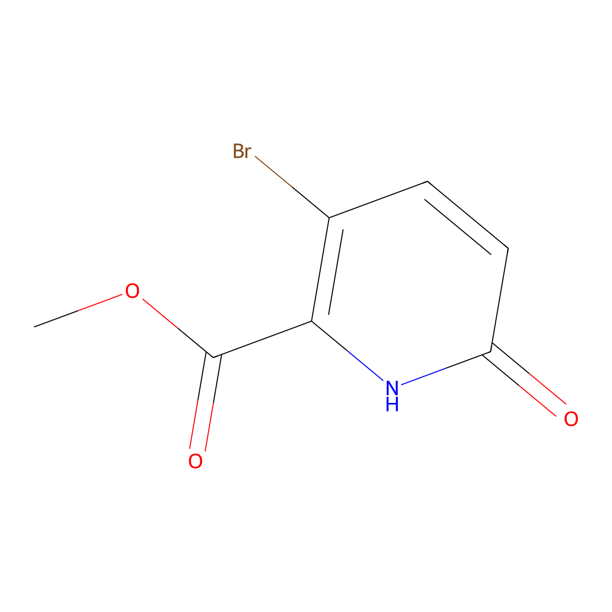 Methyl 3-bromo-6-hydroxypicolinate molecular structure, CAS 1214345-95-5