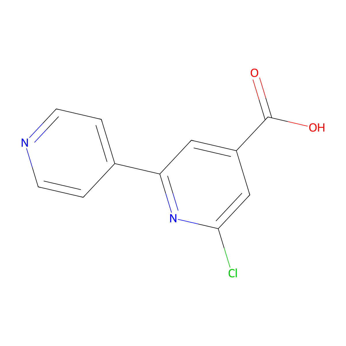 2-Chloro-6-(pyridin-4-YL)pyridine-4-carboxylic acid molecular structure, CAS 1214346-00-5