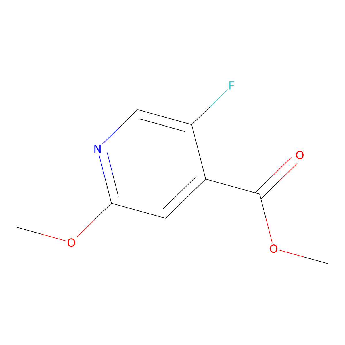 Methyl 5-fluoro-2-methoxyisonicotinate molecular structure, CAS 1214346-01-6