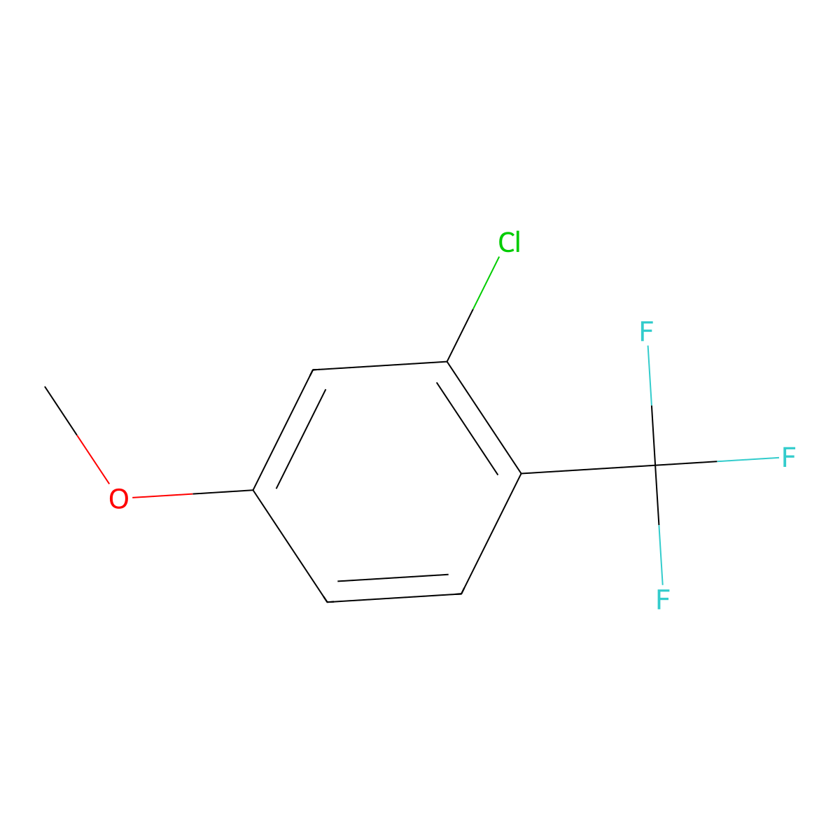 2-Chloro-4-methoxy-1-(trifluoromethyl)benzene molecular structure, CAS 1214346-03-8