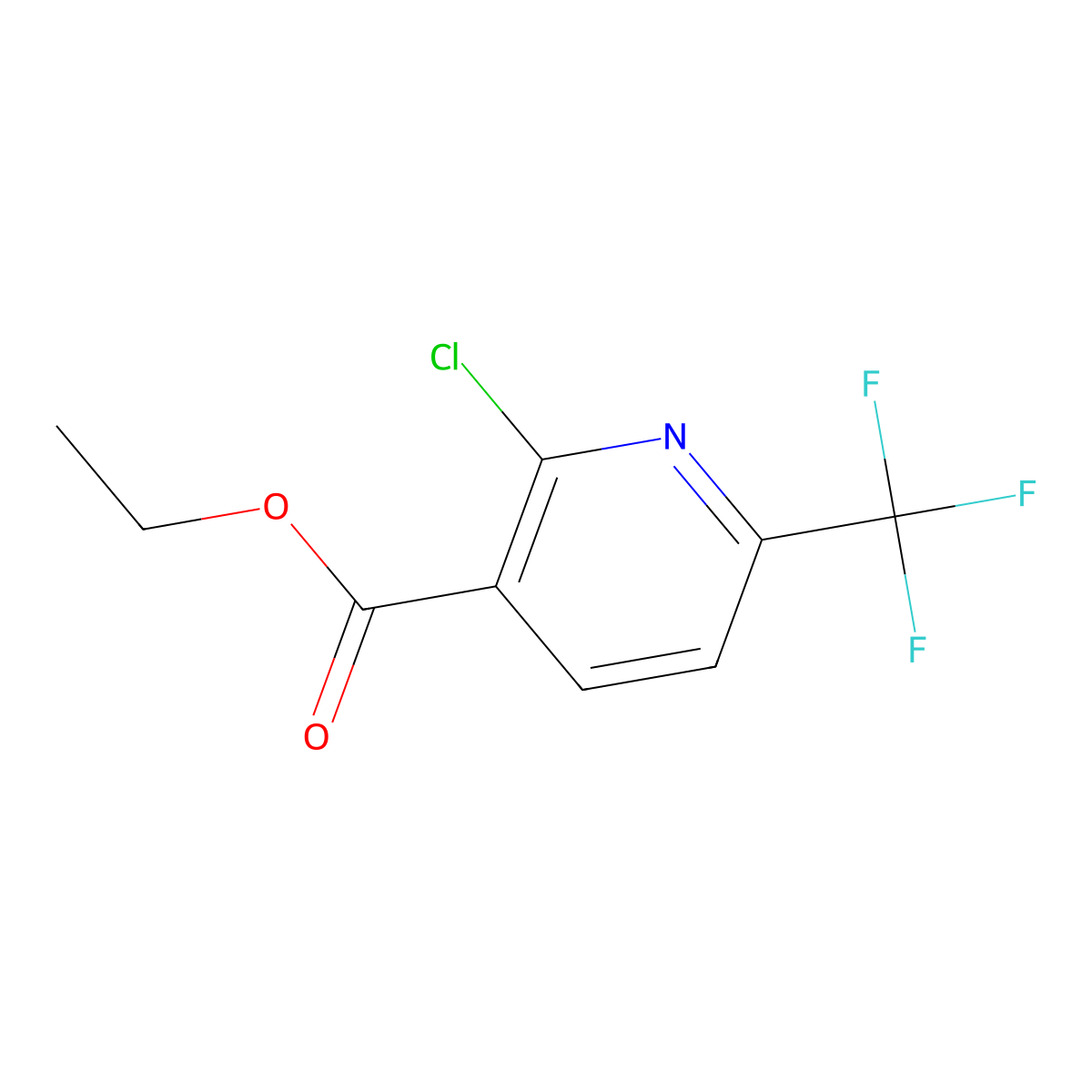 Ethyl 2-chloro-6-(trifluoromethyl)nicotinate molecular structure, CAS 1214346-14-1