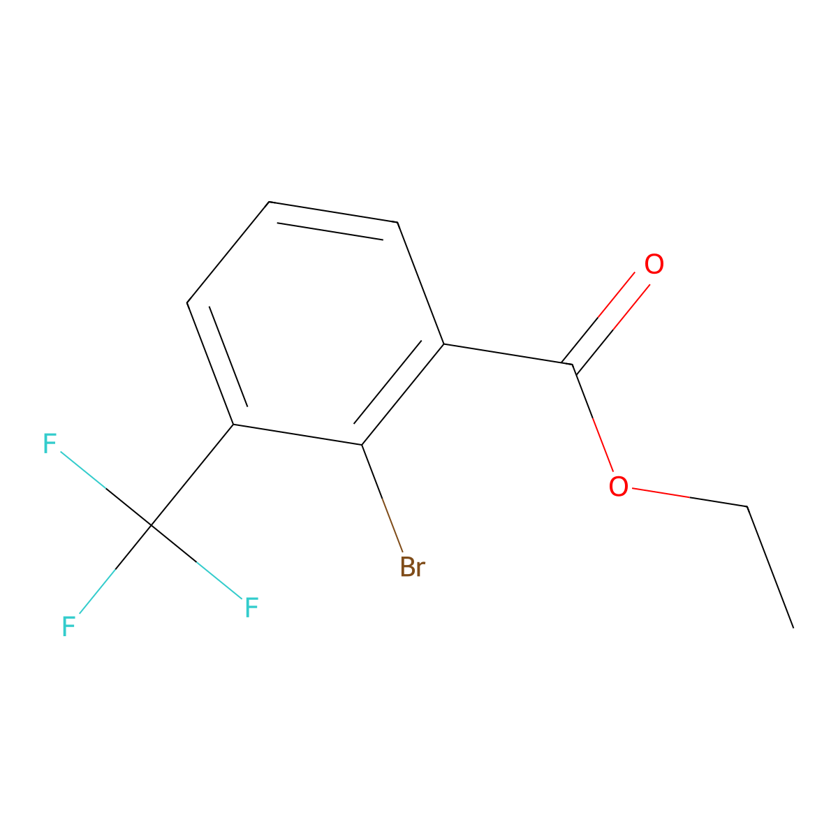 Ethyl 2-bromo-3-(trifluoromethyl)benzoate molecular structure, CAS 1214346-19-6