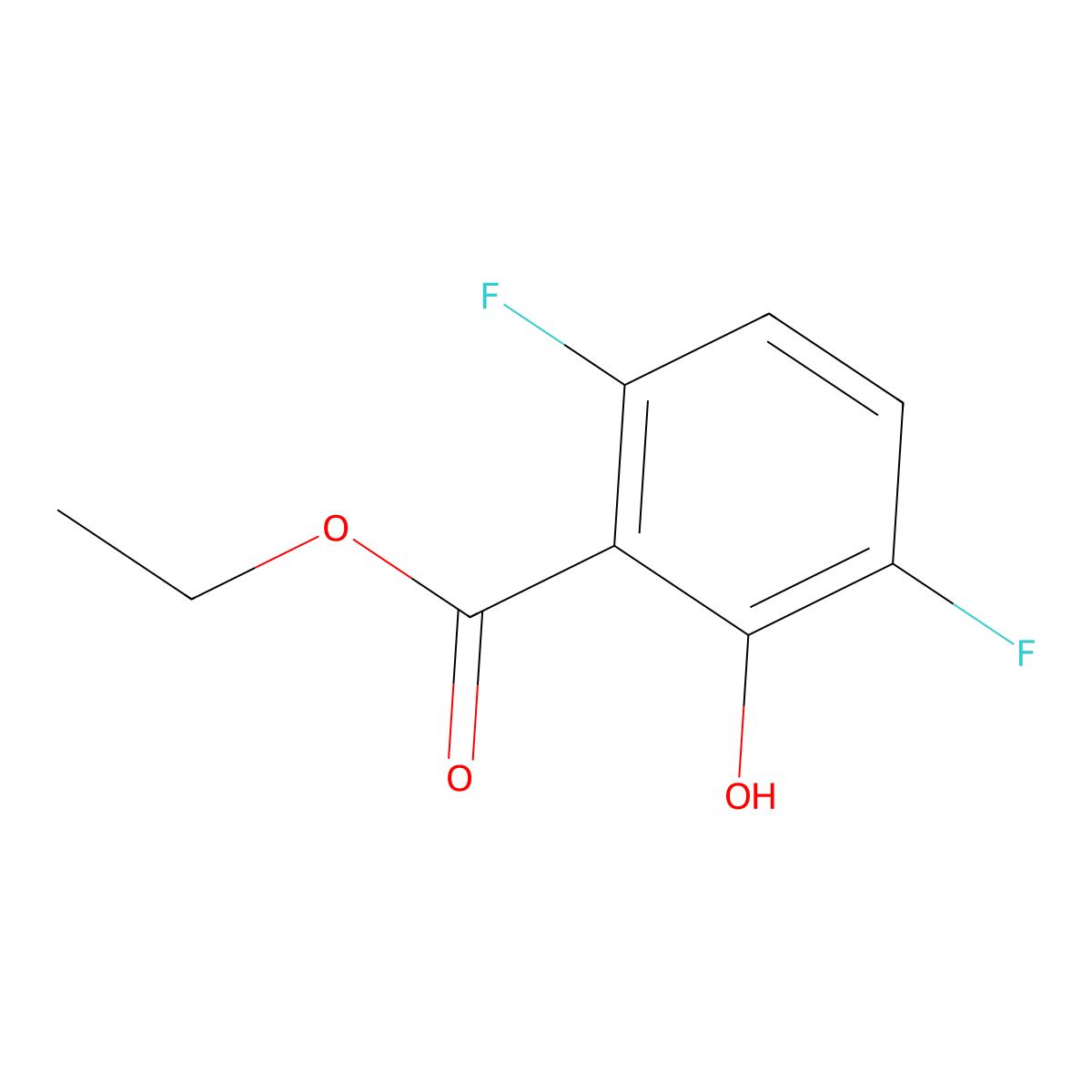 Ethyl 3,6-difluoro-2-hydroxybenzoate molecular structure, CAS 1214346-32-3