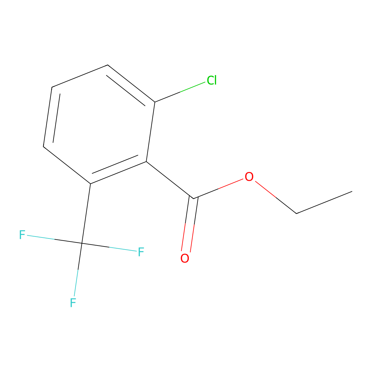 Ethyl 2-chloro-6-(trifluoromethyl)benzoate molecular structure, CAS 1214346-36-7