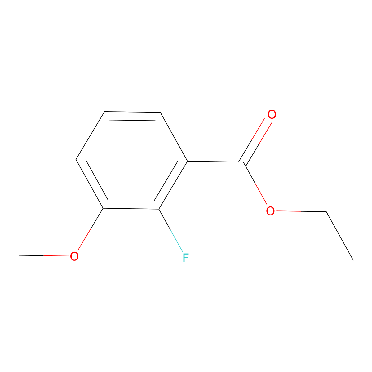 Ethyl 2-fluoro-3-methoxybenzoate molecular structure, CAS 1214346-45-8