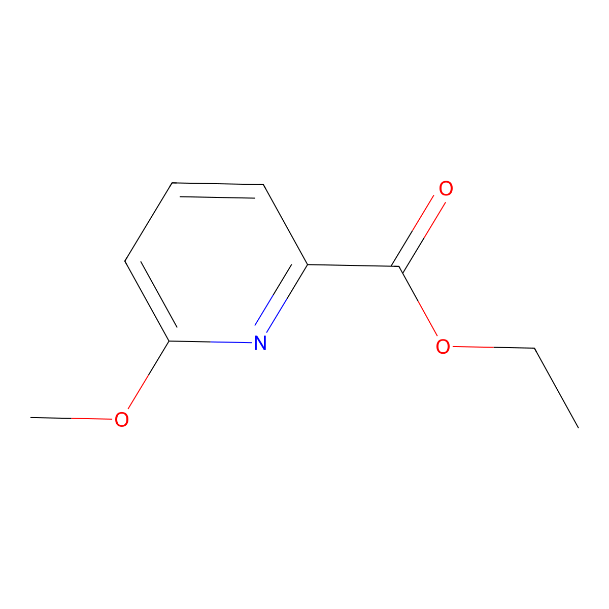 Ethyl 6-methoxypicolinate molecular structure, CAS 1214346-49-2