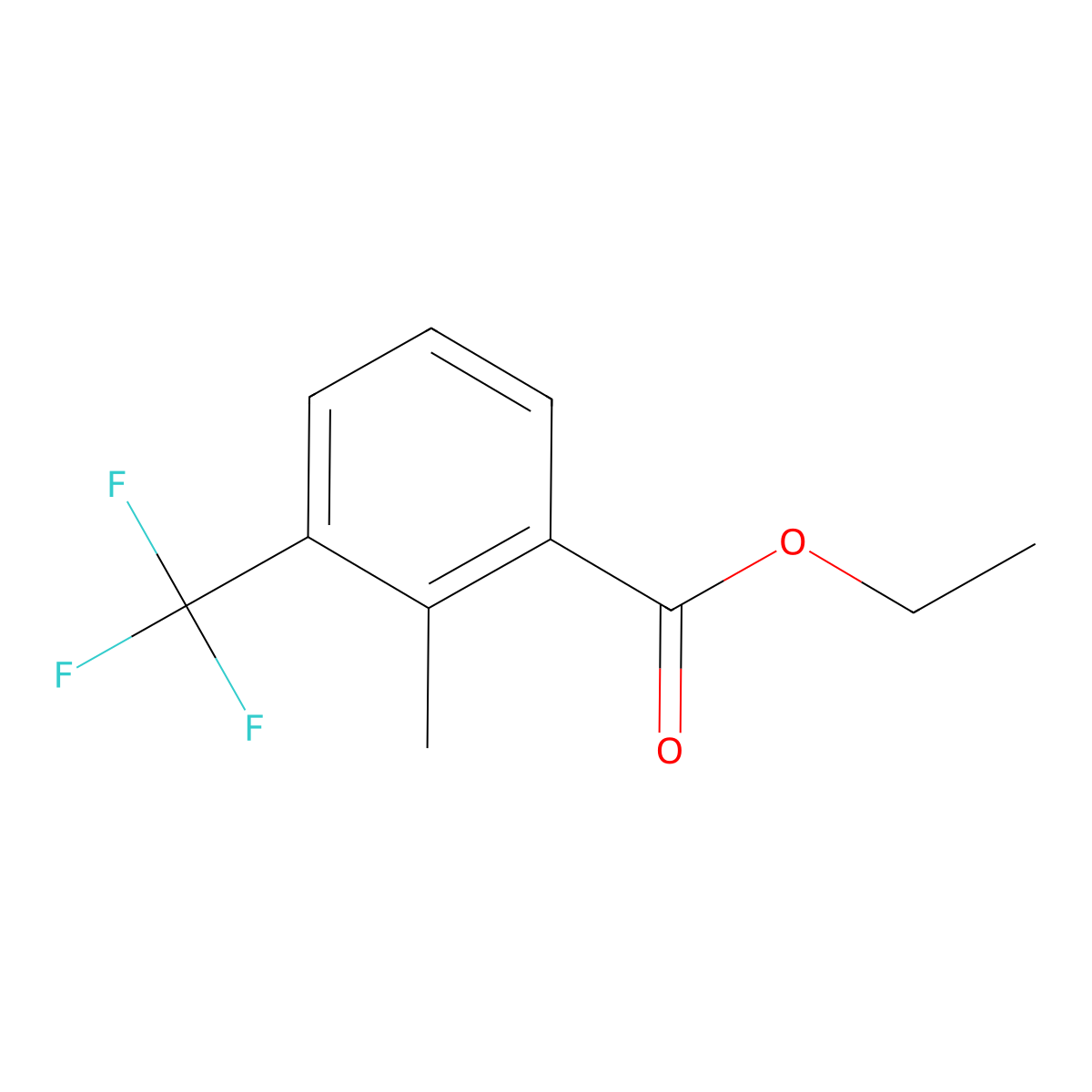 Ethyl 2-methyl-3-(trifluoromethyl)benzoate molecular structure, CAS 1214346-57-2