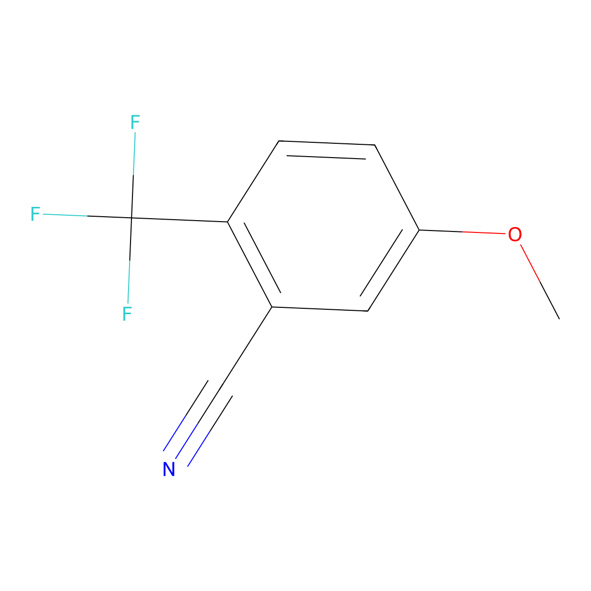 5-Methoxy-2-(trifluoromethyl)benzonitrile molecular structure, CAS 1214346-63-0