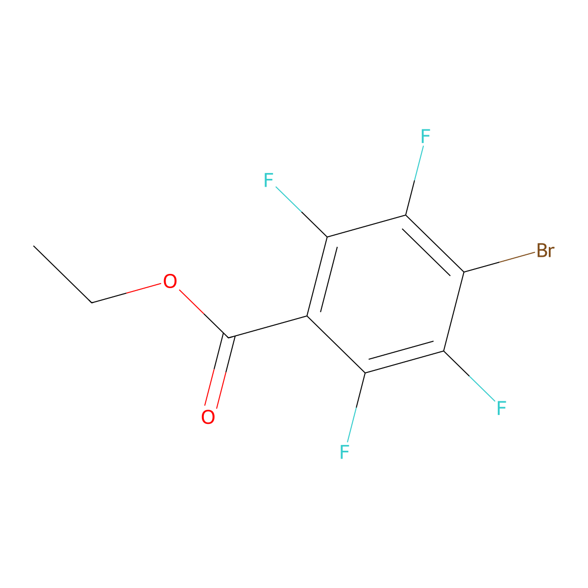 4-Bromo-2,3,5,6-tetrafluoro-benzoic acid ethyl ester molecular structure, CAS 1214346-84-5