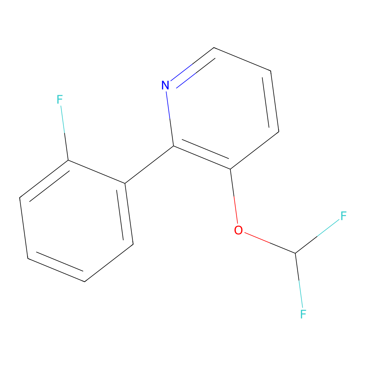3-(Difluoromethoxy)-2-(2-fluorophenyl)pyridine molecular structure, CAS 1214347-09-7