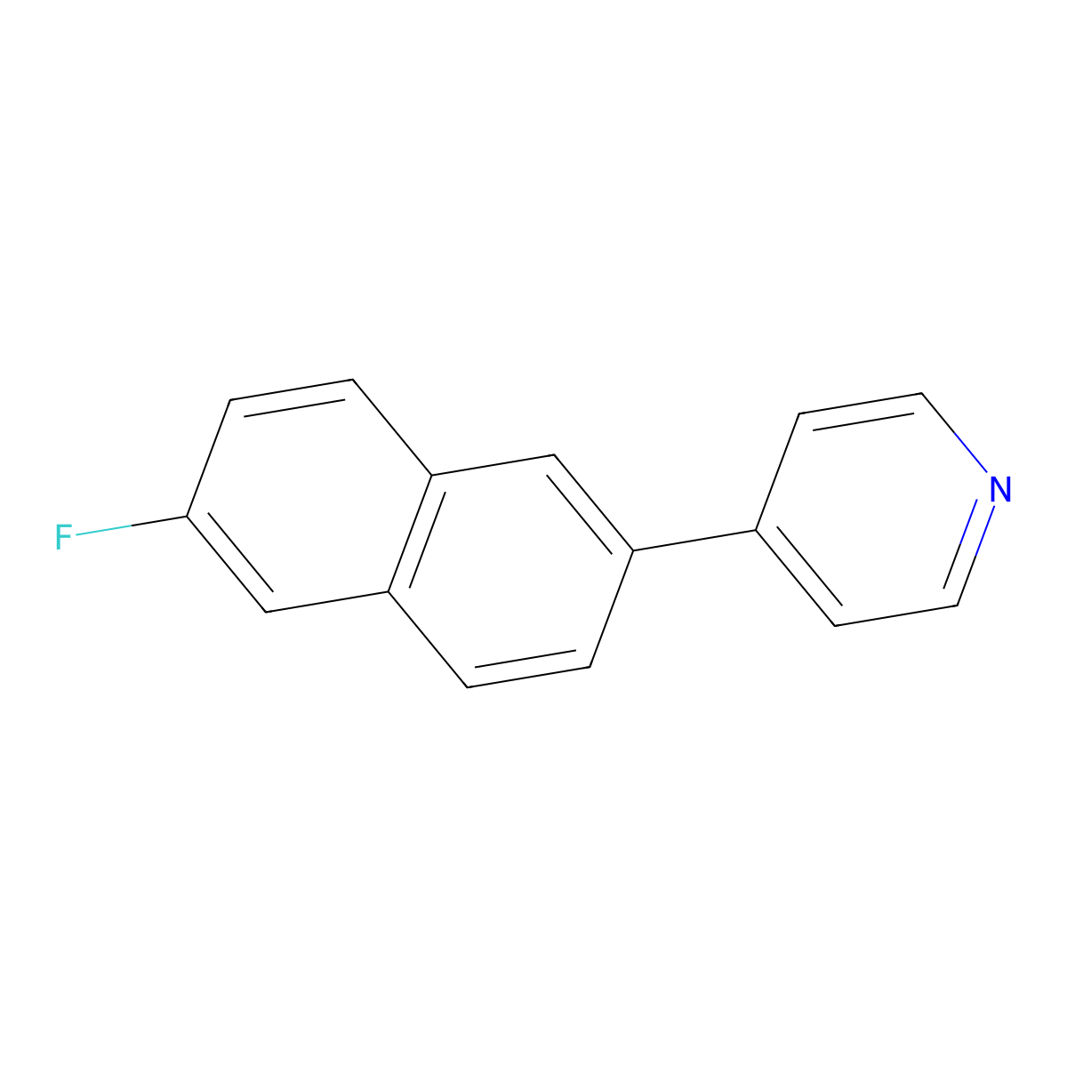 4-(6-Fluoronaphthalen-2-yl)pyridine molecular structure, CAS 1214347-10-0