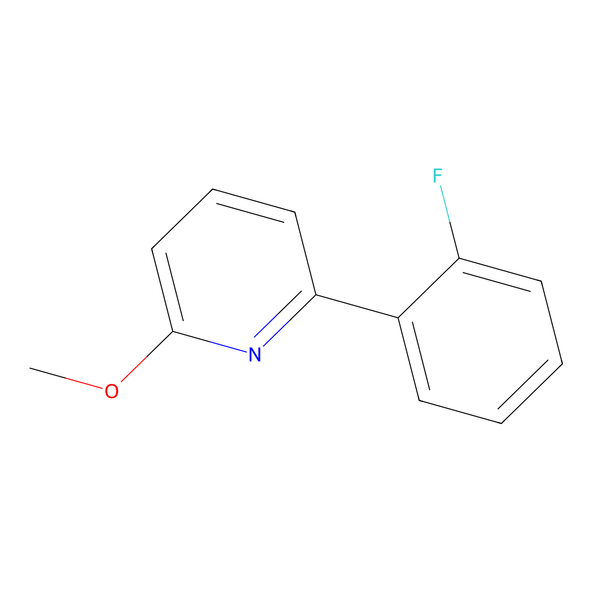 2-(2-Fluorophenyl)-6-methoxypyridine molecular structure, CAS 1214347-40-6