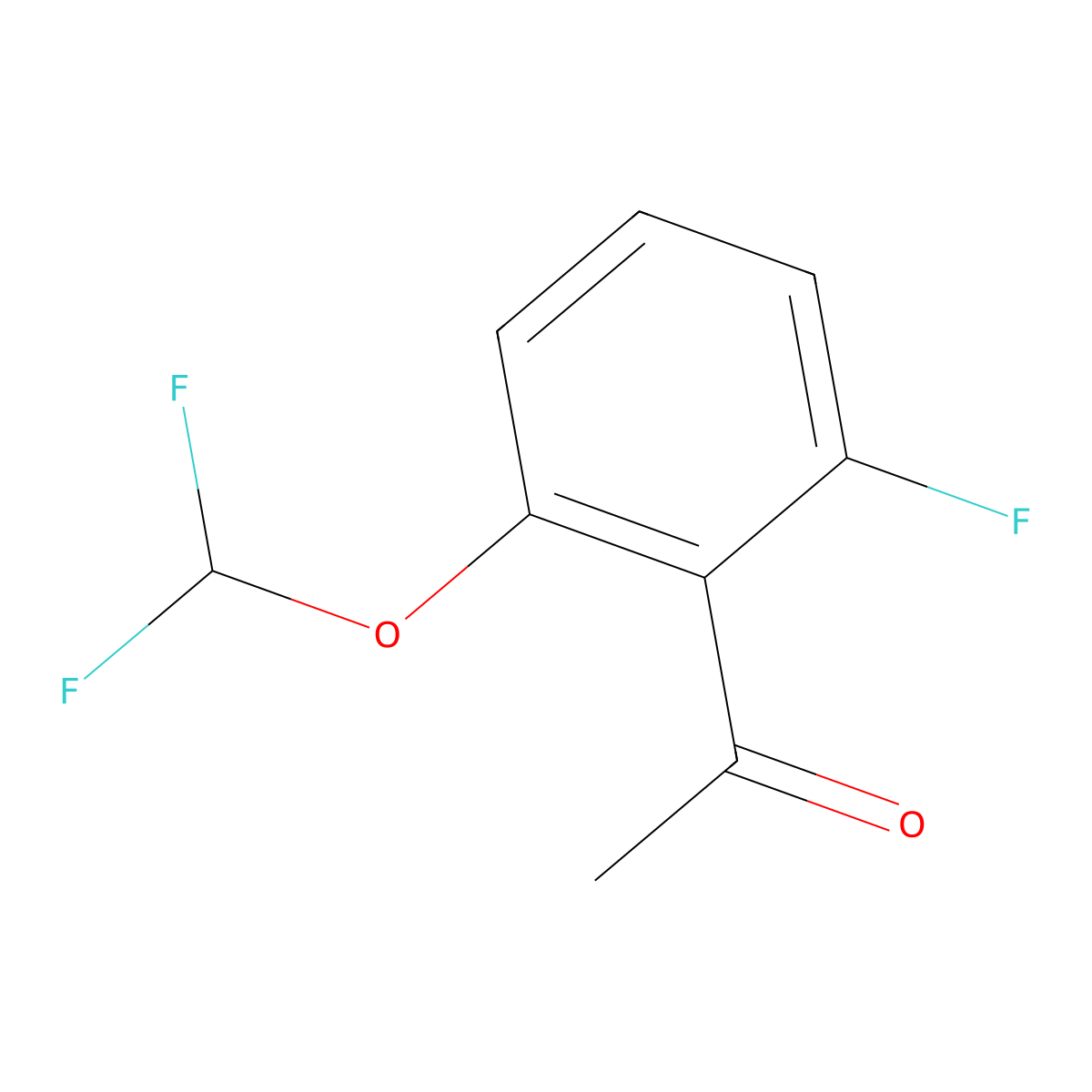 6'-Difluoromethoxy-2'-fluoroacetophenone molecular structure, CAS 1214347-49-5