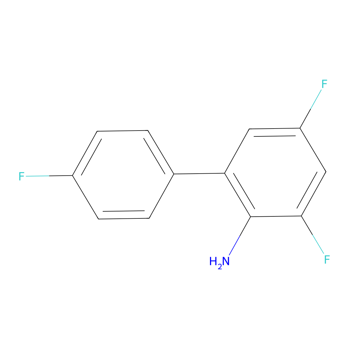 3,4',5-Trifluorobiphenyl-2-amine molecular structure, CAS 1214347-53-1