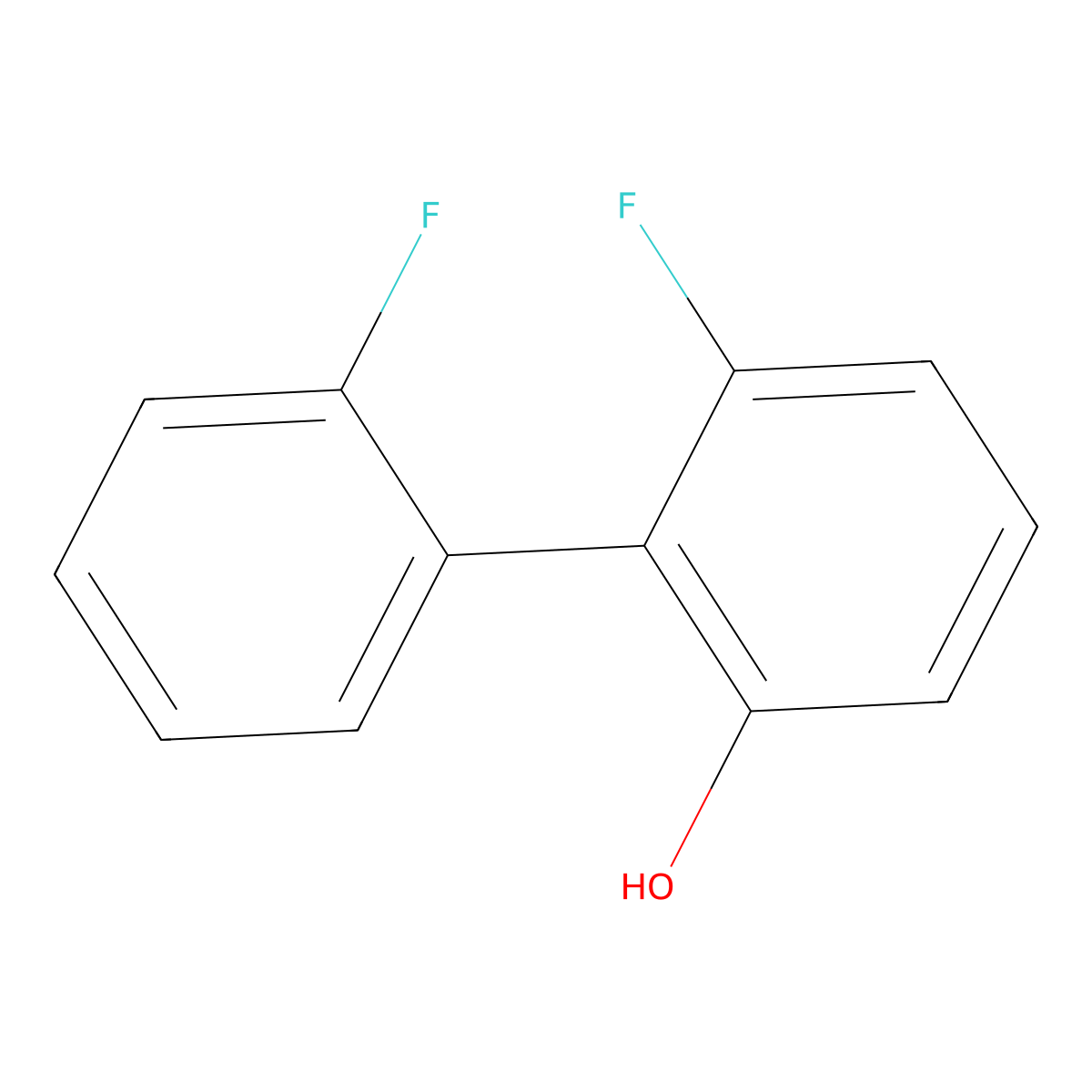 3-Fluoro-2-(2-fluorophenyl)phenol molecular structure, CAS 1214347-62-2