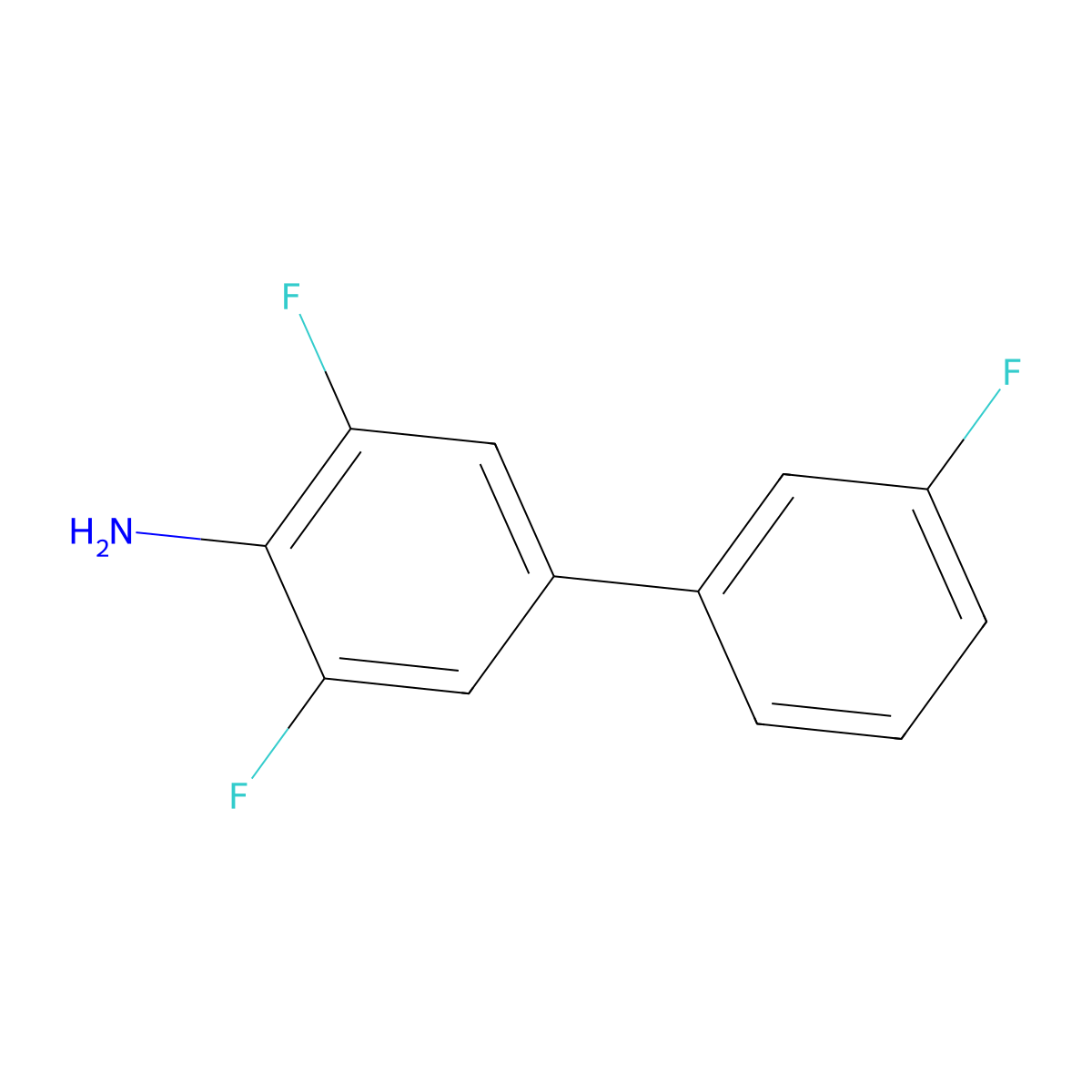 3,3',5-Trifluorobiphenyl-4-amine molecular structure, CAS 1214347-63-3