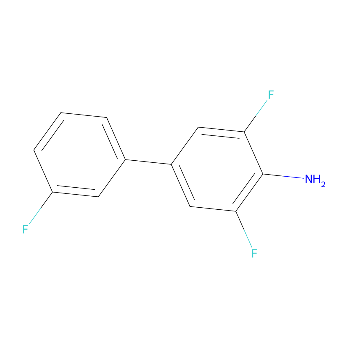 3,3',5-Trifluorobiphenyl-4-amine molecular structure, CAS 1214347-63-3