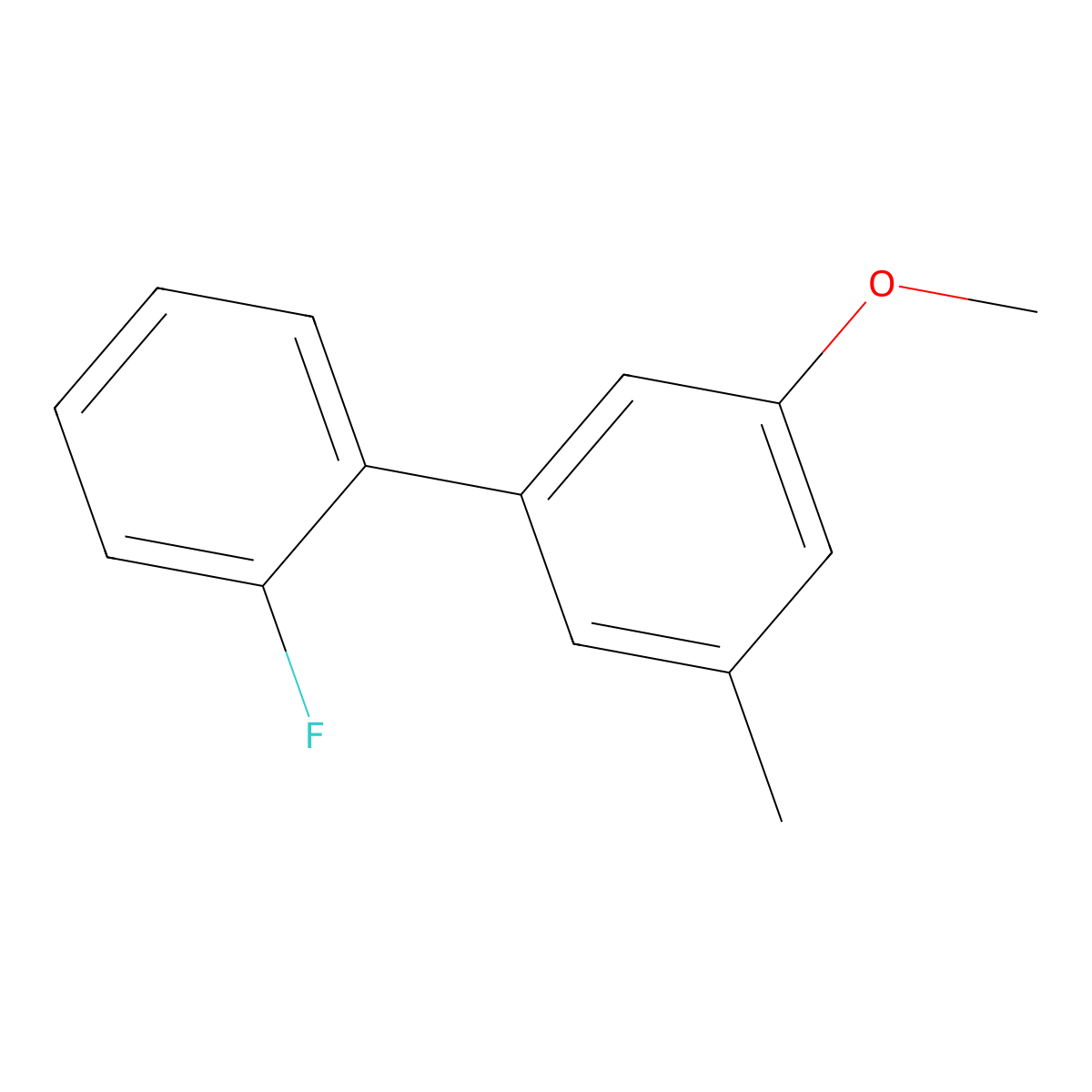 1-(2-Fluorophenyl)-3-methoxy-5-methylbenzene molecular structure, CAS 1214347-73-5