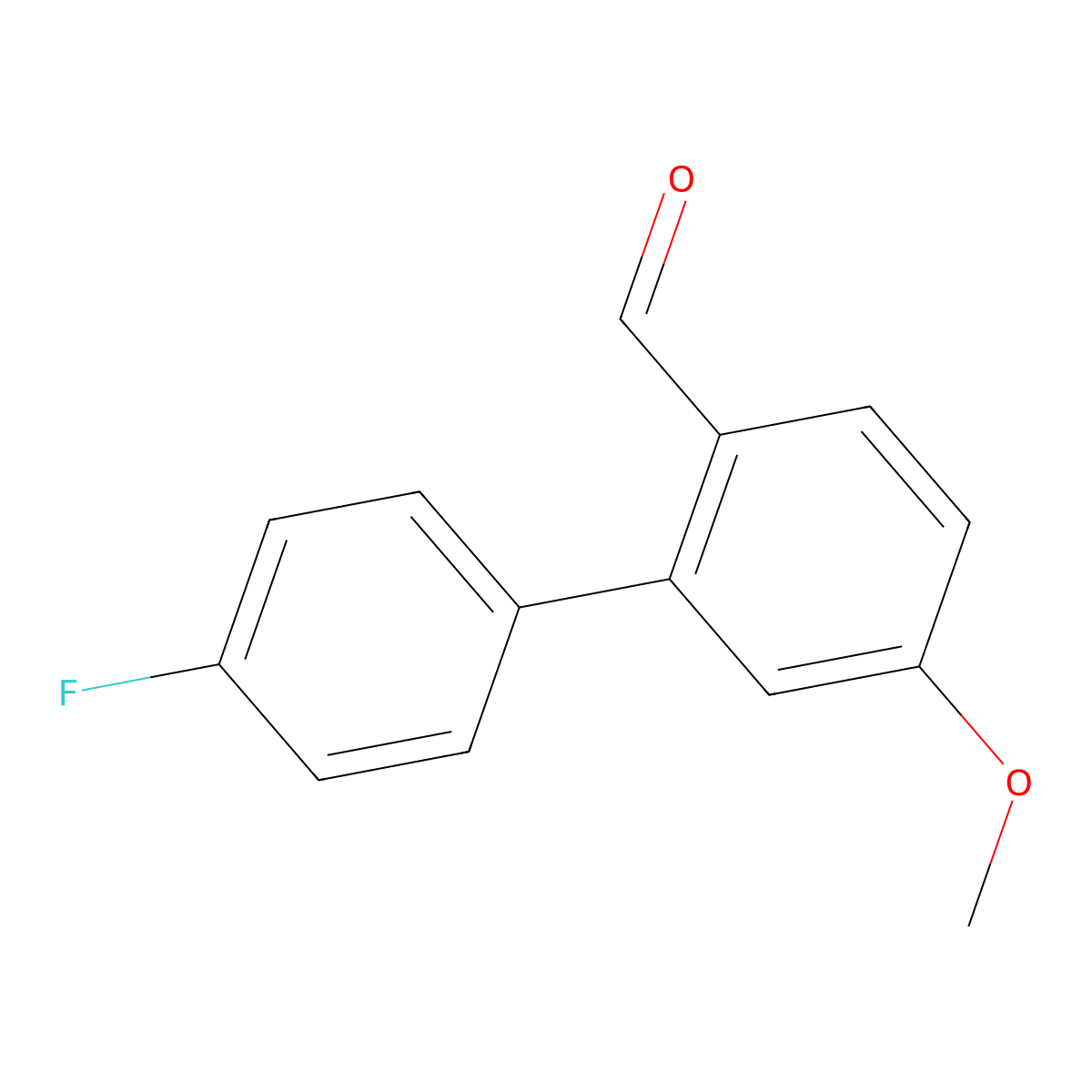 2-(4-Fluorophenyl)-4-methoxybenzaldehyde molecular structure, CAS 1214347-80-4