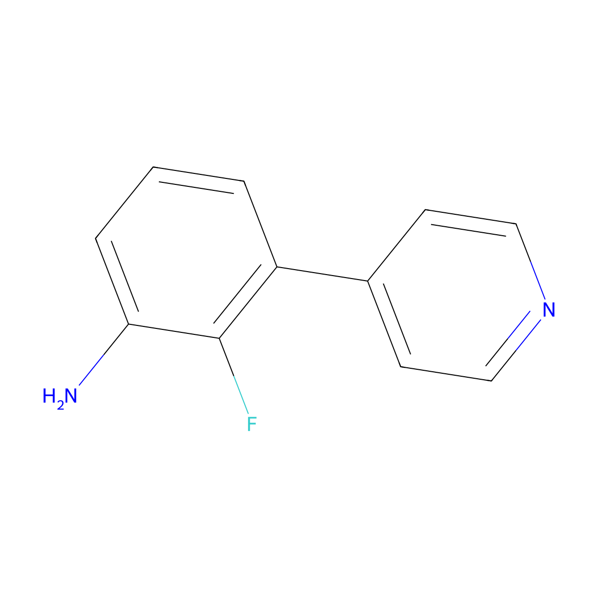 2-Fluoro-3-(pyridin-4-yl)aniline molecular structure, CAS 1214347-89-3