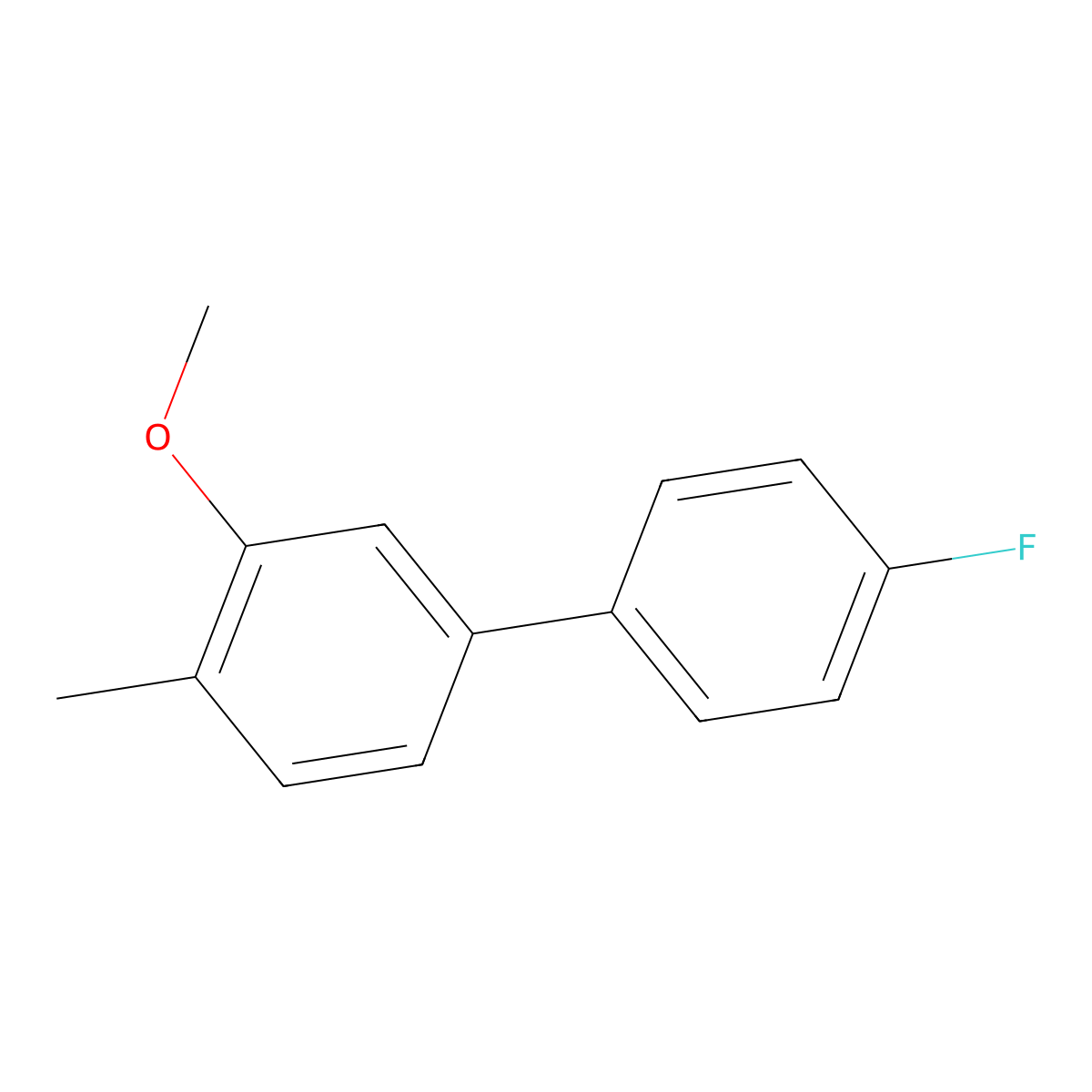 4-(4-Fluorophenyl)-2-methoxy-1-methylbenzene molecular structure, CAS 1214347-92-8