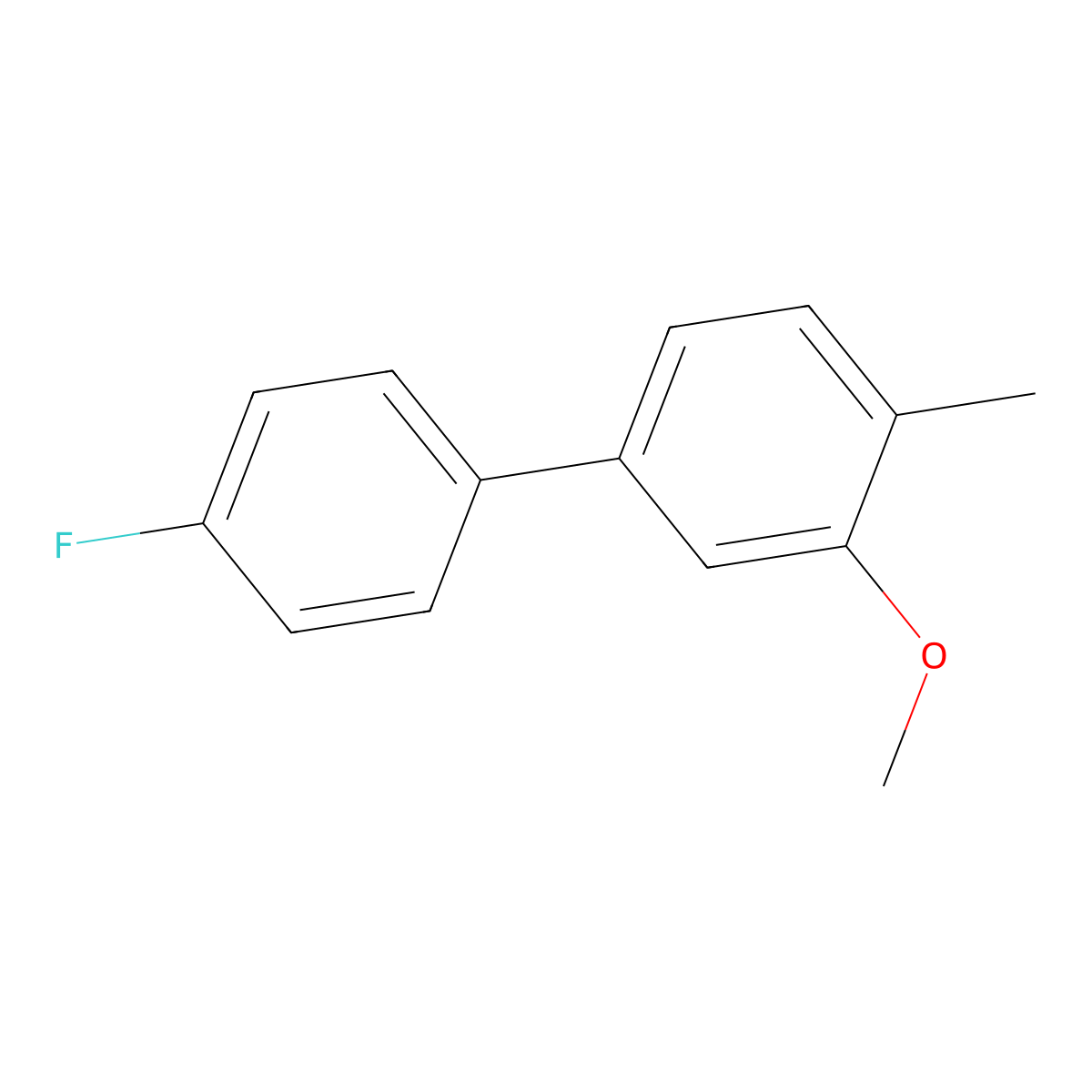 4-(4-Fluorophenyl)-2-methoxy-1-methylbenzene molecular structure, CAS 1214347-92-8