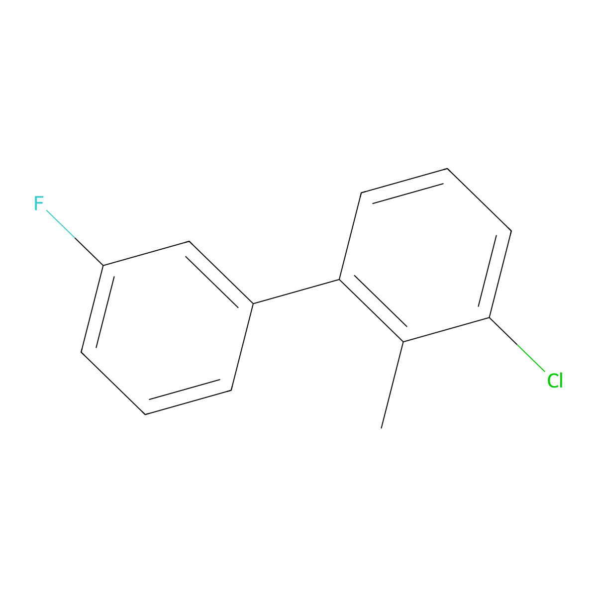 1-Chloro-3-(3-fluorophenyl)-2-methylbenzene molecular structure, CAS 1214348-15-8