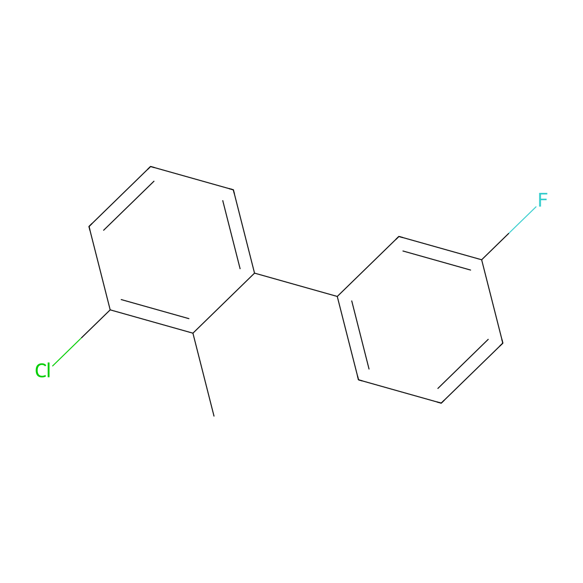 1-Chloro-3-(3-fluorophenyl)-2-methylbenzene molecular structure, CAS 1214348-15-8