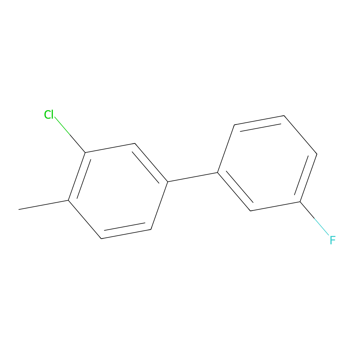 2-Chloro-4-(3-fluorophenyl)-1-methylbenzene molecular structure, CAS 1214348-19-2