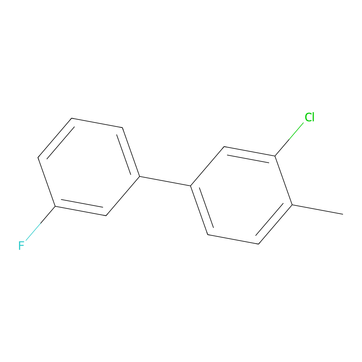 2-Chloro-4-(3-fluorophenyl)-1-methylbenzene molecular structure, CAS 1214348-19-2