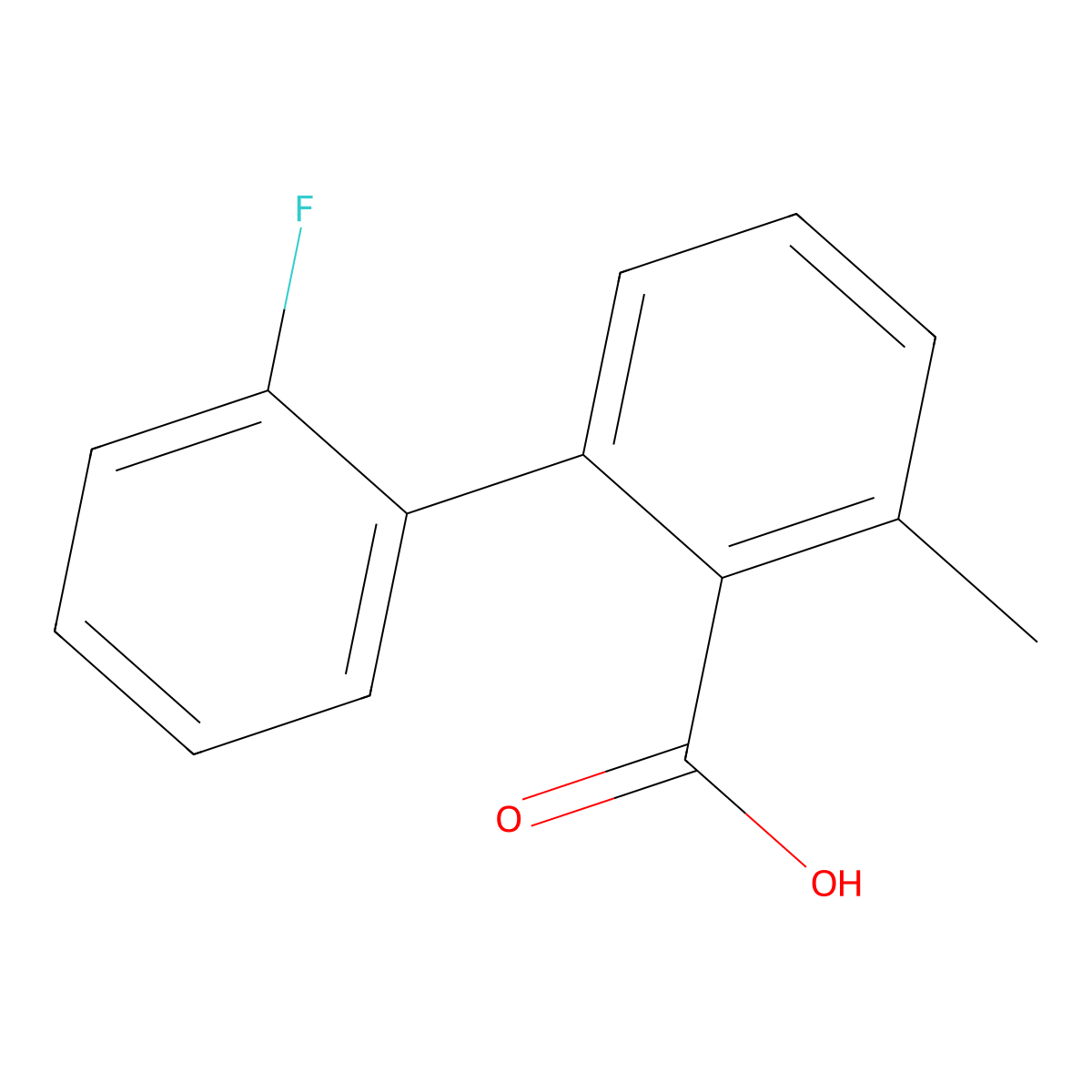 2-(2-Fluorophenyl)-6-methylbenzoic acid molecular structure, CAS 1214348-34-1