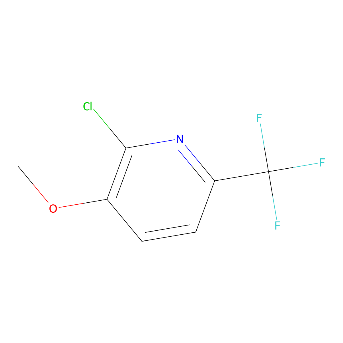 2-Chloro-3-methoxy-6-(trifluoromethyl)pyridine molecular structure, CAS 1214348-47-6
