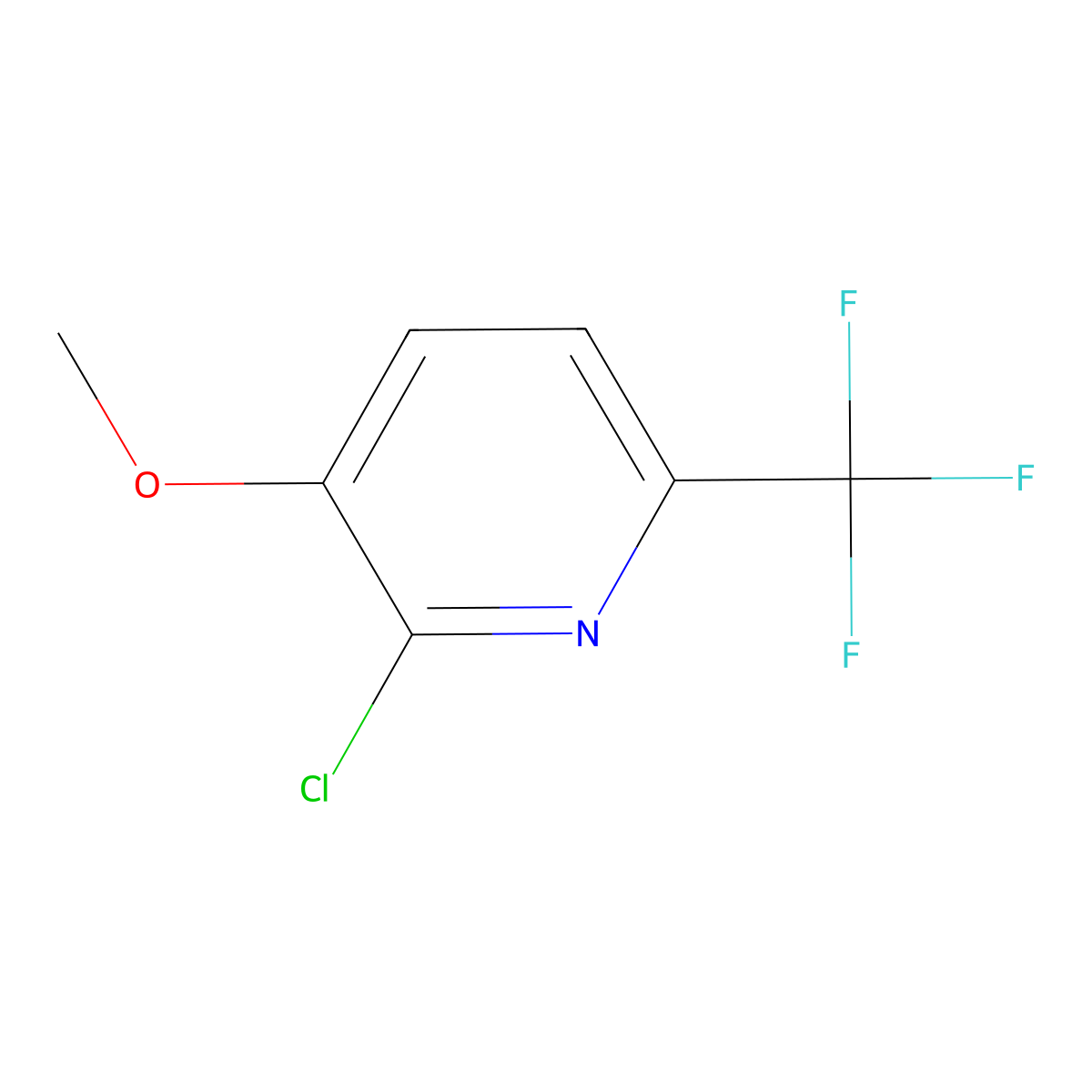 2-Chloro-3-methoxy-6-(trifluoromethyl)pyridine molecular structure, CAS 1214348-47-6