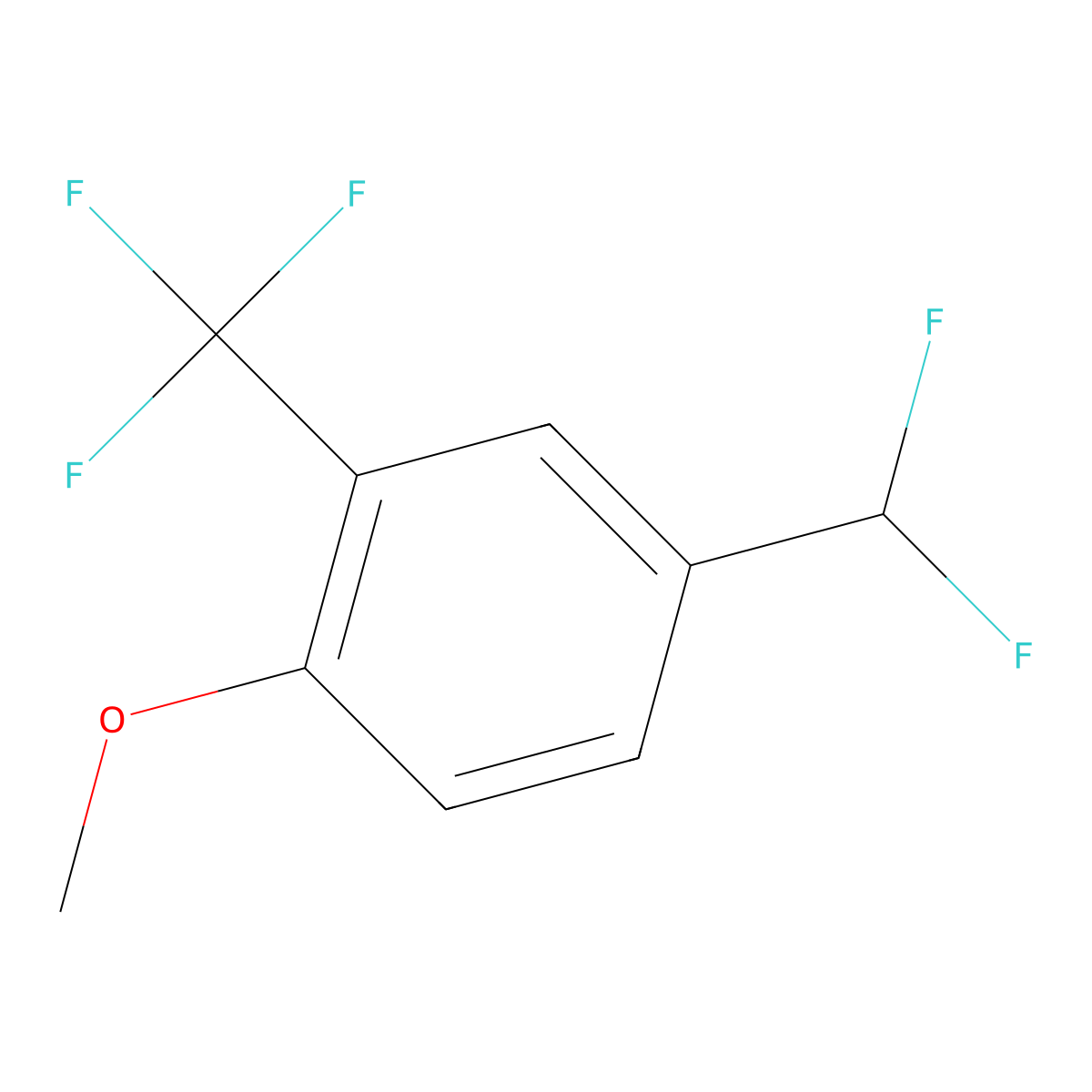 4-(Difluoromethyl)-1-methoxy-2-(trifluoromethyl)benzene molecular structure, CAS 1214348-62-5