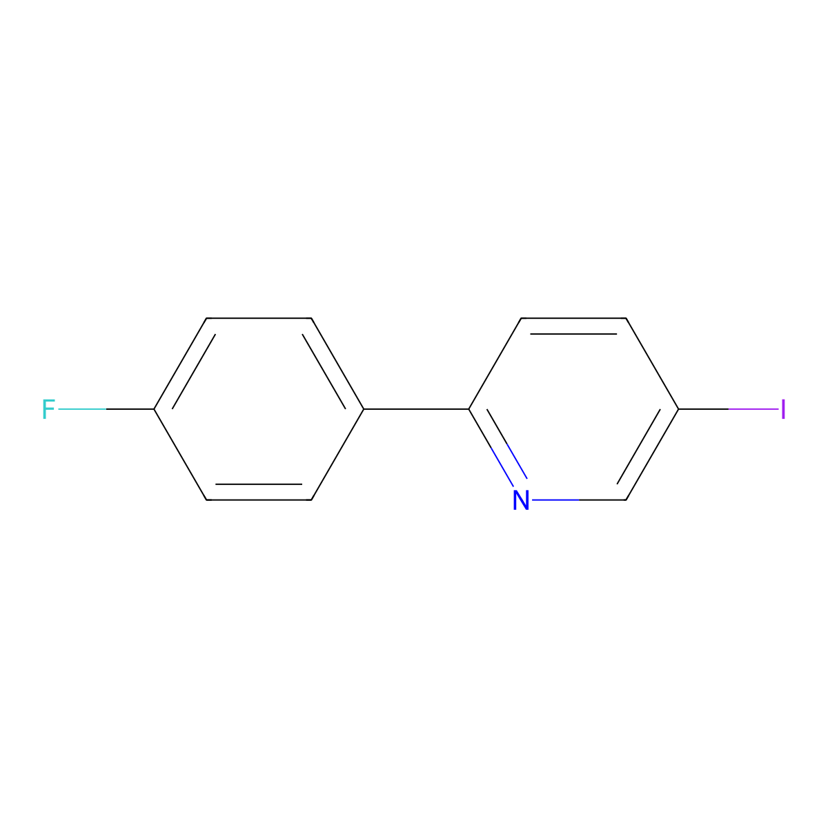 2-(4-Fluorophenyl)-5-iodopyridine molecular structure, CAS 1214348-88-5