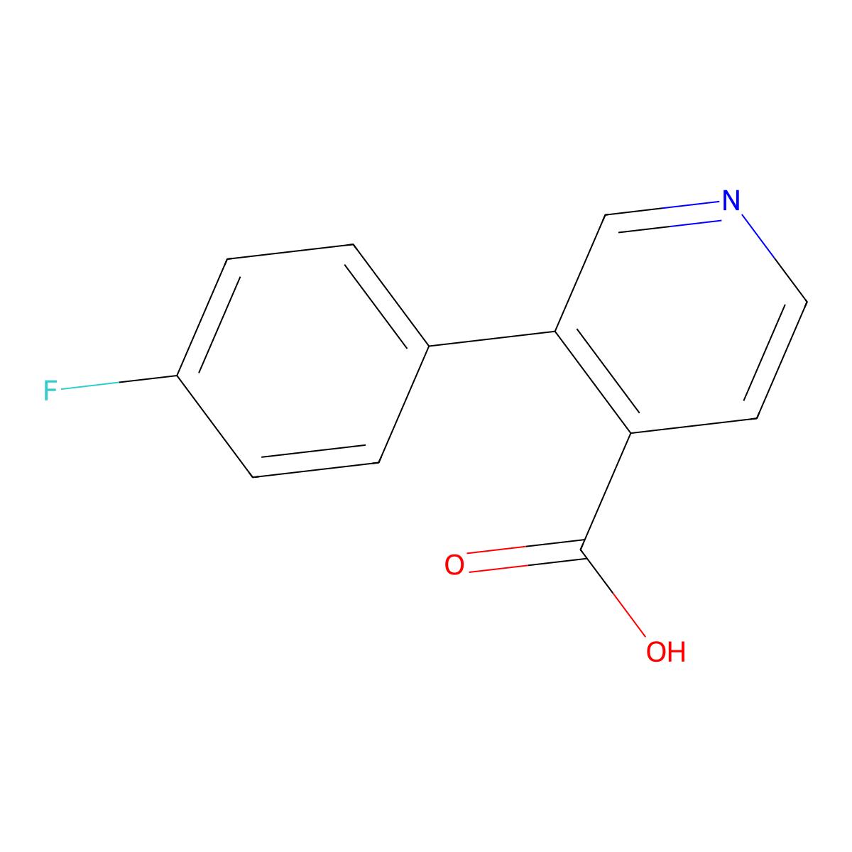 3-(4-Fluorophenyl)isonicotinic acid molecular structure, CAS 1214348-98-7