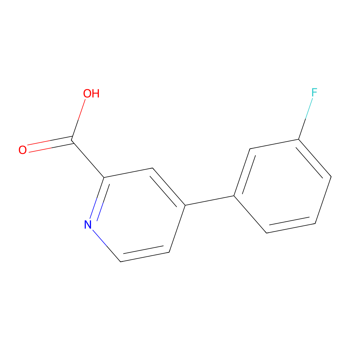 4-(3-Fluorophenyl)pyridine-2-carboxylic acid molecular structure, CAS 1214349-18-4