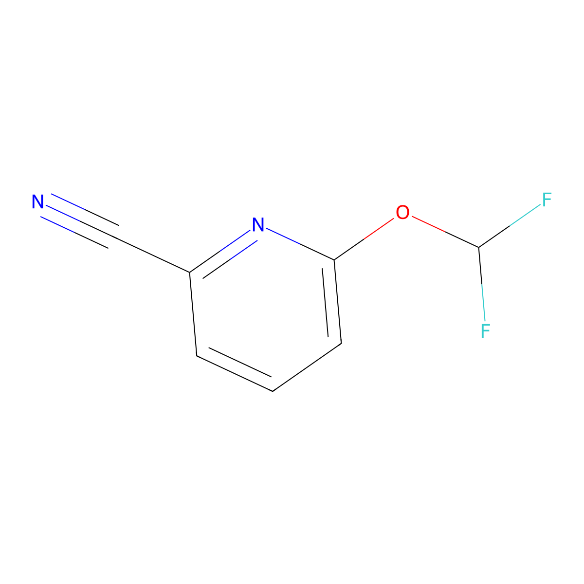 6-(Difluoromethoxy)picolinonitrile molecular structure, CAS 1214349-26-4