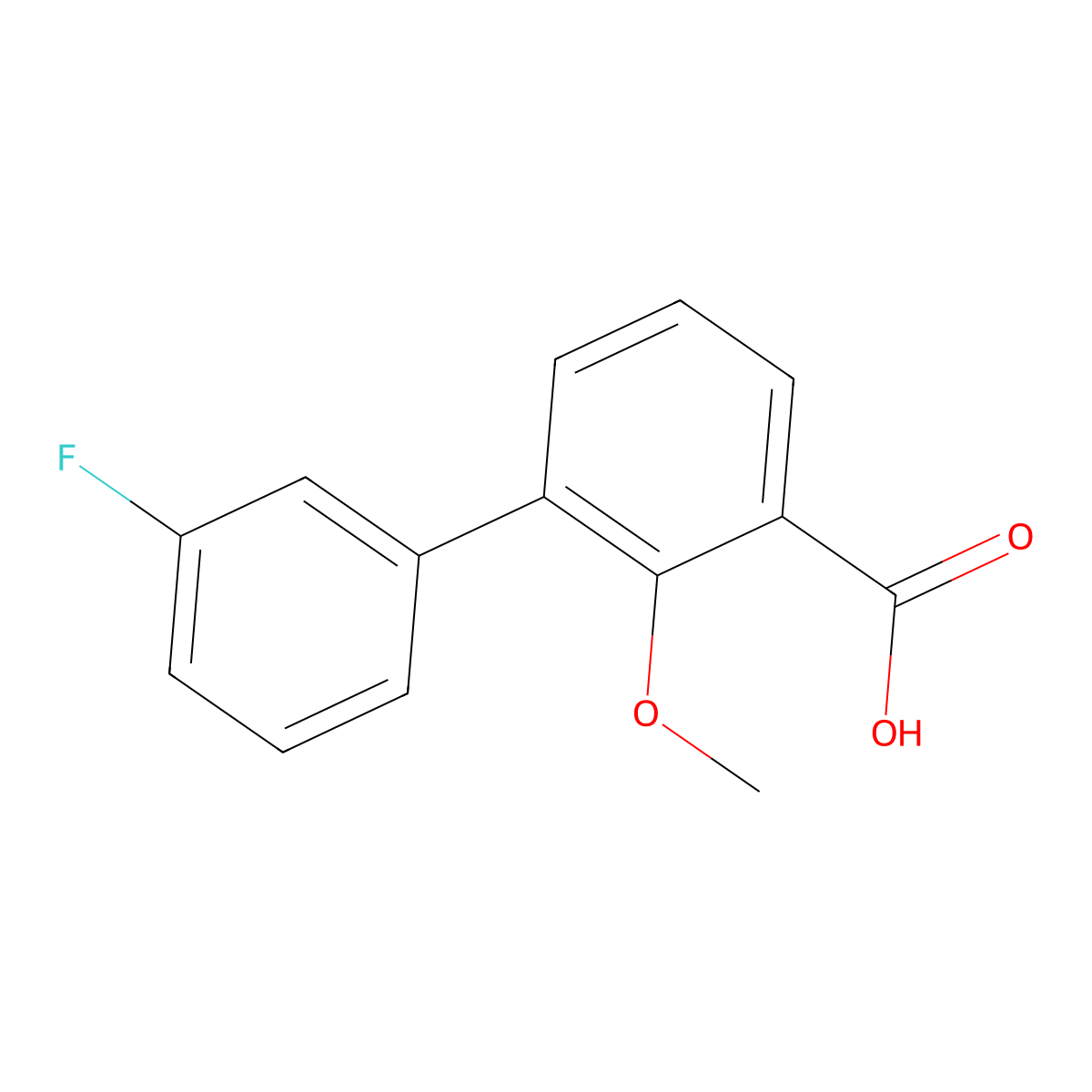 3-(3-Fluorophenyl)-2-methoxybenzoic acid molecular structure, CAS 1214349-52-6