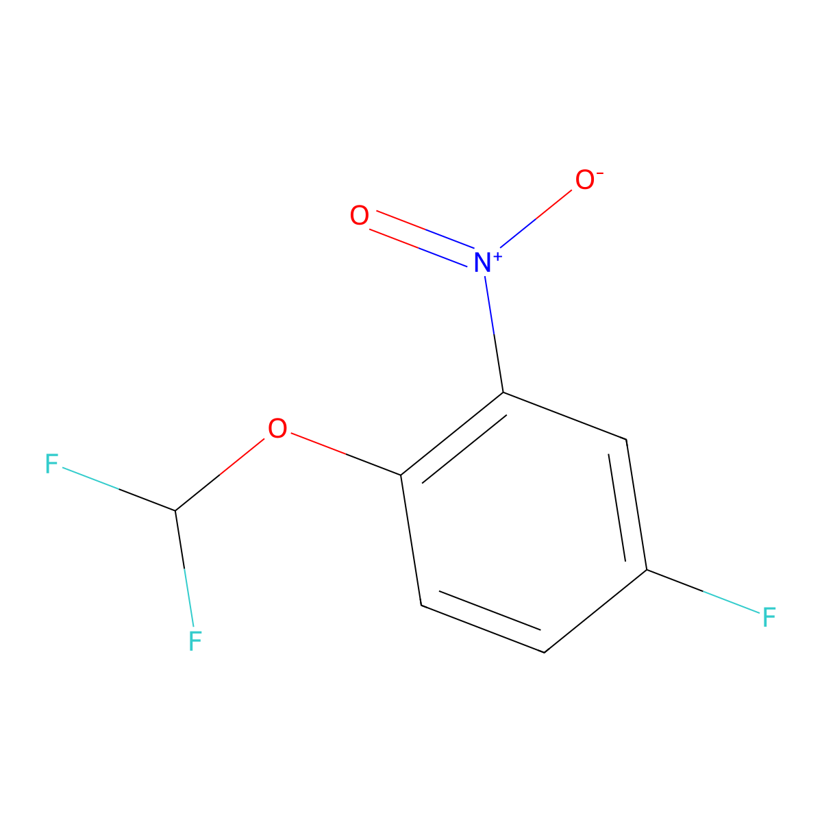 2-(Difluoromethoxy)-5-fluoronitrobenzene molecular structure, CAS 1214349-53-7