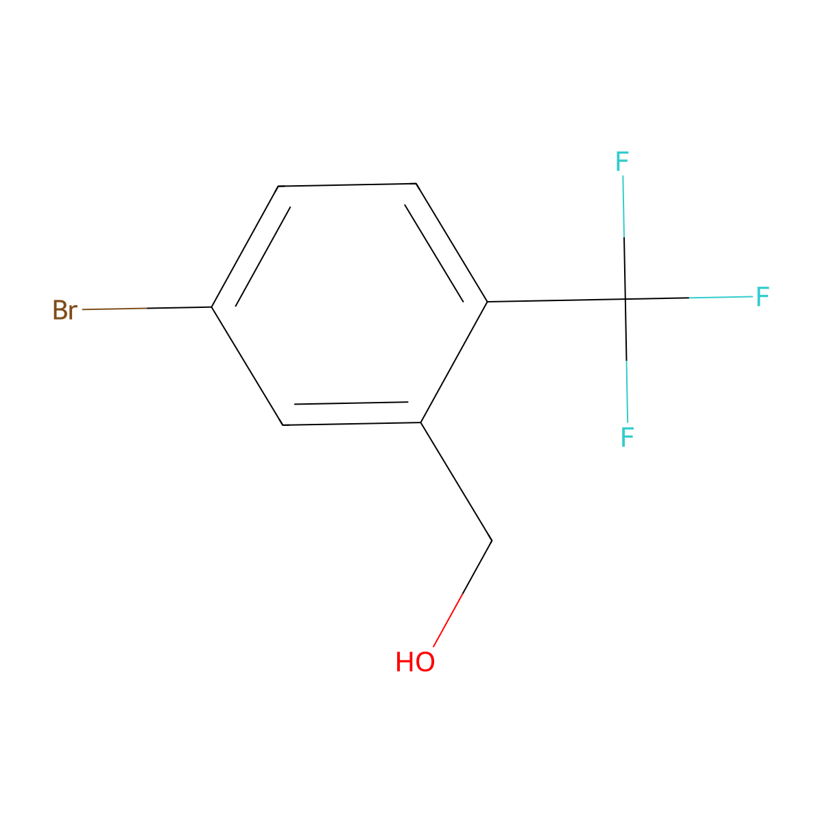 5-Bromo-2-(trifluoromethyl)benzyl alcohol molecular structure, CAS 1214349-54-8