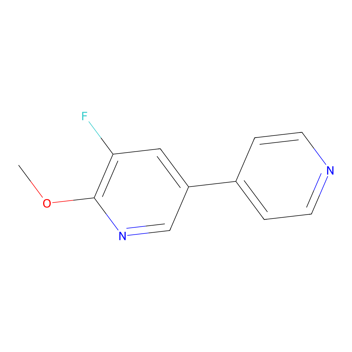 3-Fluoro-2-methoxy-5-pyridin-4-ylpyridine molecular structure, CAS 1214349-57-1