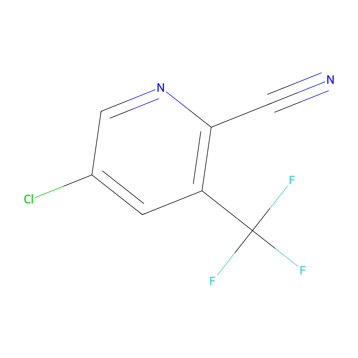 5-Chloro-3-(trifluoromethyl)picolinonitrile molecular structure, CAS 1214349-71-9