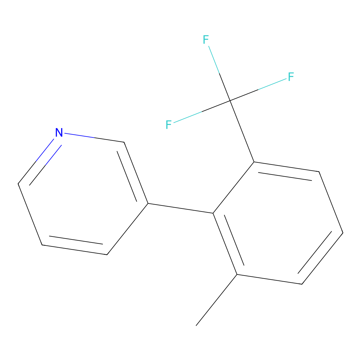 3-(2-Methyl-6-(trifluoromethyl)phenyl)pyridine molecular structure, CAS 1214350-11-4