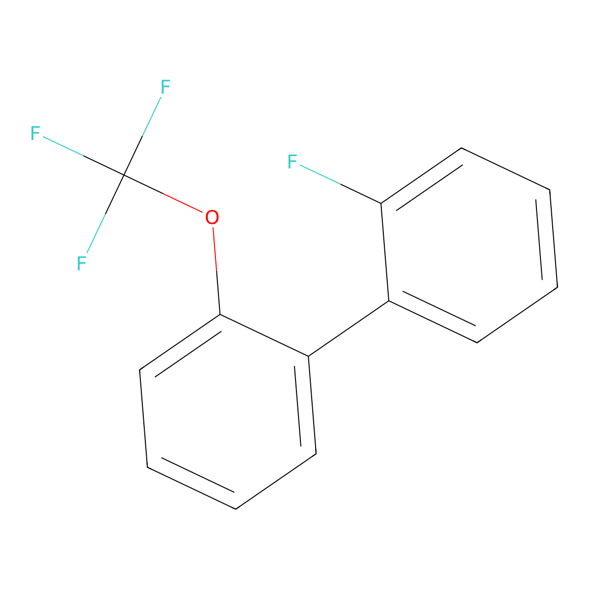 2-Fluoro-2'-(trifluoromethoxy)biphenyl molecular structure, CAS 1214350-32-9